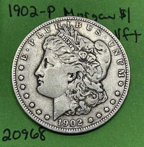 1902-P モルガン・ダラー $1 Vf Very Fine 画像参照