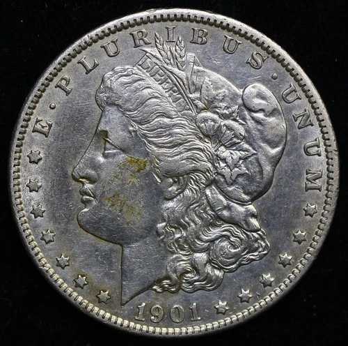 1901-O 1ドルモルガン銀貨 ~ 90% 銀 #F4