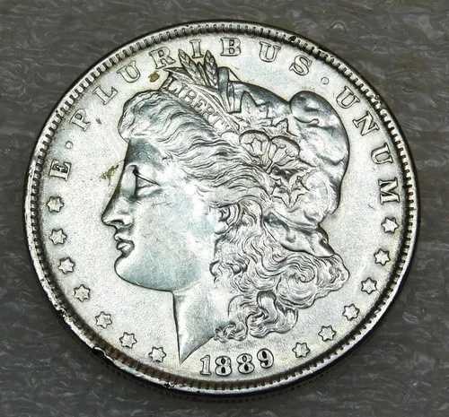 1889年 モルガン銀貨 AU/BU フロスティラスター サフリップ #K431 38,610円