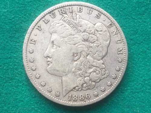 1886-O モルガン銀貨（エクストラ・ヴァイン・ファインコンディション）