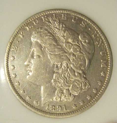 1891 O モルガン銀貨 - 流通、タフダー日付、5038