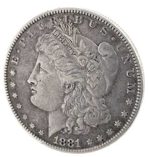 1881年 モルガン・ダラー VF 非常に良好な90%銀貨 1ドル 米国トーンコイン コレクターズアイテム #757