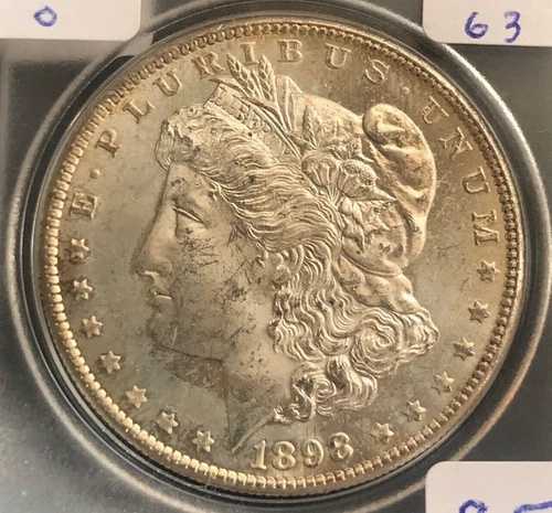 1898- o モルガン銀貨、チョイスブリリアント未使用。!