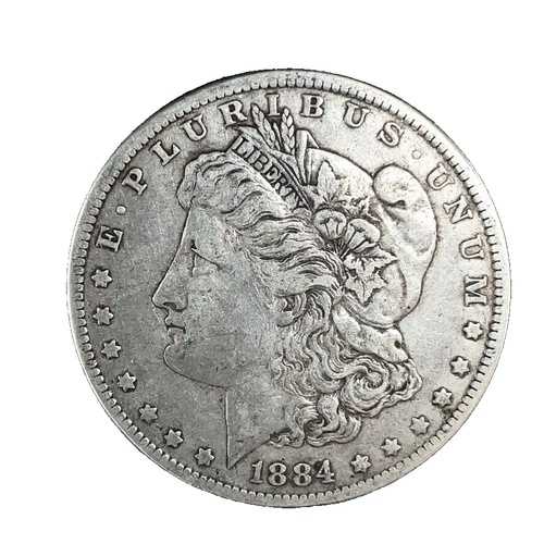 1884-O モルガン・ダラー VF/XF VAM-Clashed OBV/RVRS 90% シルバー 1 ドル US コイン # 1519