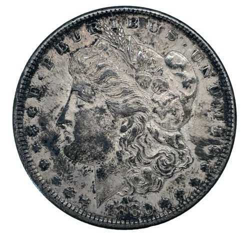 1880年 モルガン・ダラー AU/UNC 90% 銀 1ドル 米国コイン # 208