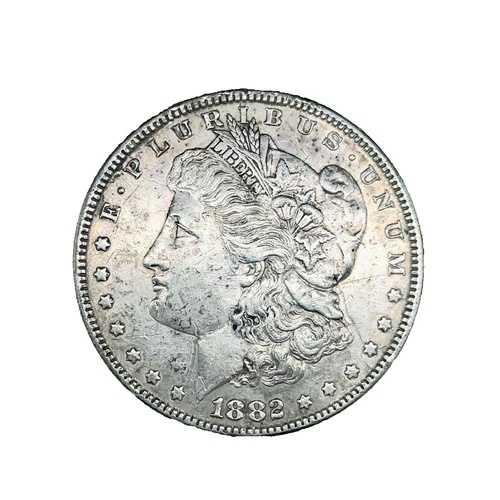 1882年 モルガン・ダラー AU-約未使用 90%銀 1ドル USコイン コレクターズアイテム #1598