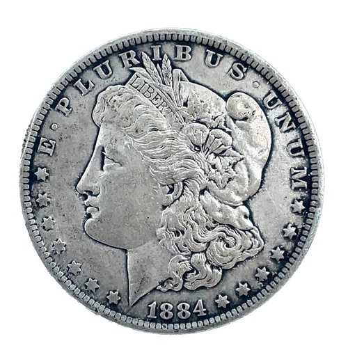 1884-O オーバル O モルガン ダラー AU-約未使用 90% 銀 1 ドル US コイン # 2126