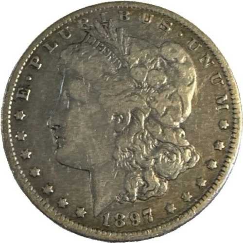 1897-O モーガン $1 ? NGC価格ガイド以下 ? 銀90% ? 非常に良好な状態 (VF) 40,040円