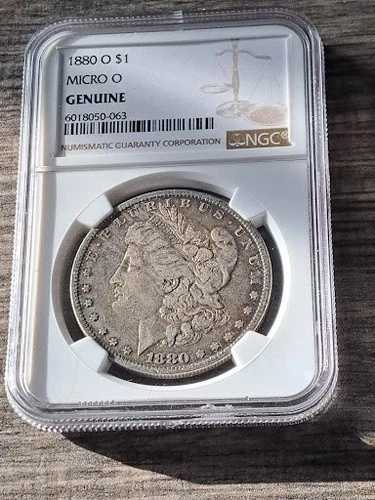 1880o (マイクロo) 1ドル モルガン銀貨 NGC 純正 XF トーン