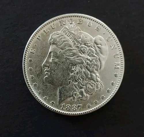 1887年 AU/UNC モーガン シルバー ドル 90% 1ドル コイン US #E334