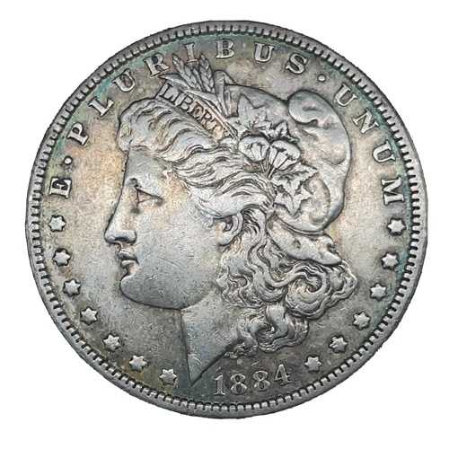 1884年 モルガン・ダラー トーン XF 90% シルバー 1ドル 米国コレクターズコイン #857