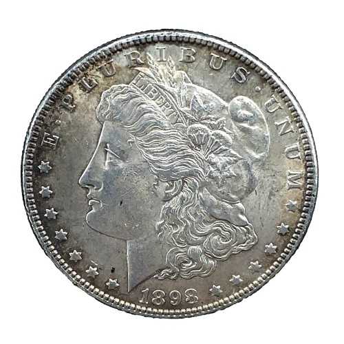 1898年 モルガン・ダラー UNC。90%銀貨 1ドル米国コイン コレクターズアイテム #1326