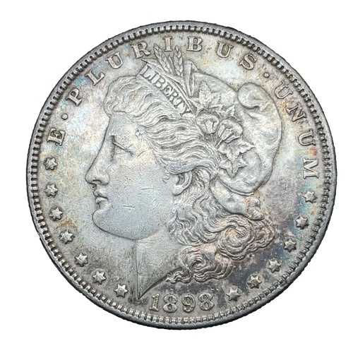 1898年 モルガン・ダラー AU。90%銀貨 1ドル USコイン コレクターズアイテム #1324