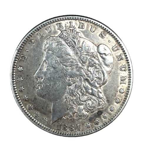 1884年 モルガン・ダラー XF/AU 90%銀貨 1米ドル コイン #318