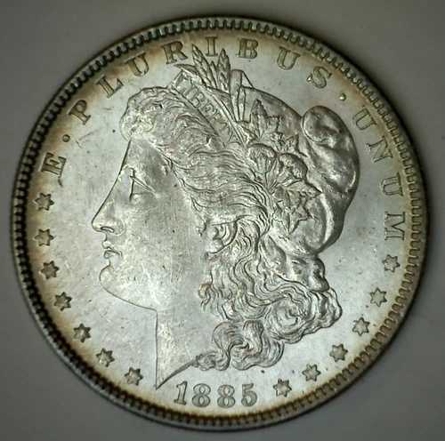 1885年 モルガン銀貨 未流通 $1 米国タイプ BU コイン フィラデルフィア造幣局 40,040円