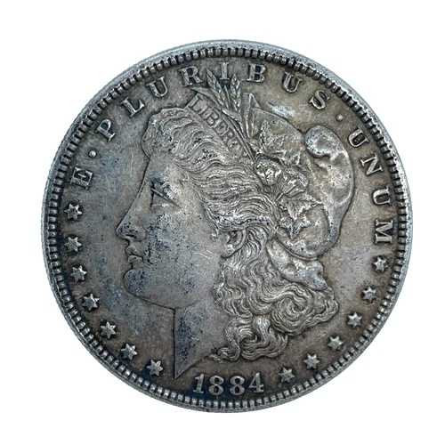 1884年 モルガン・ダラー AU/UNC 90% 銀 1ドル 米国コイン # 1195