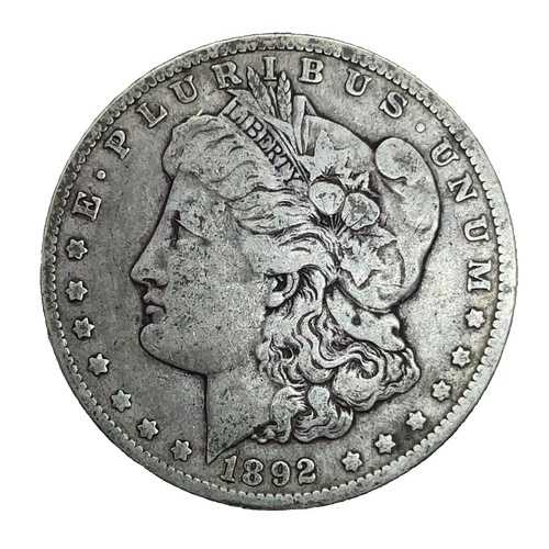 1892 O モルガン ダラー VF - 非常に良好な 90% 銀貨 1 ドル US コイン # 1475 40,040円