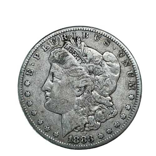 1883-S モルガン・ダラー VF-非常に良好な90%銀貨 1ドル米国コイン # 1752