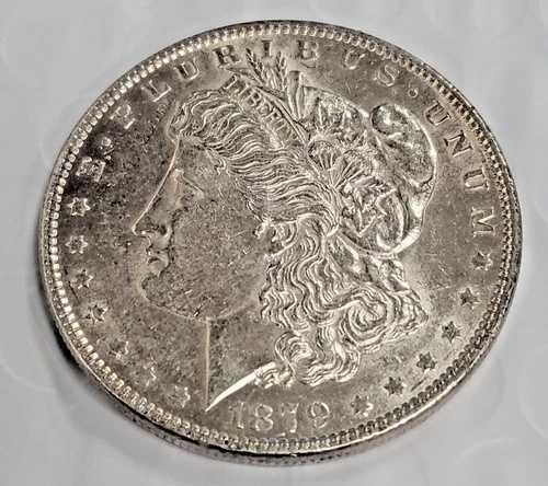 1879年 P モルガン銀貨 1ドル AU 90% 銀 O137