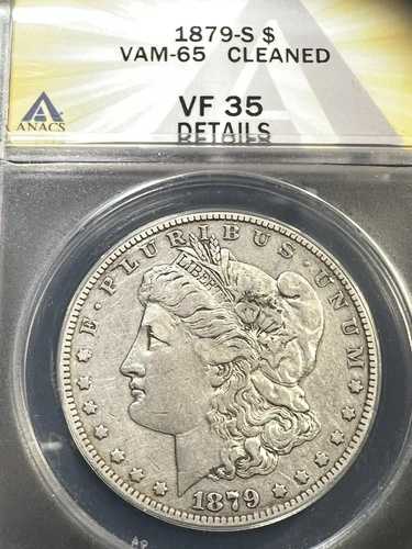 1879年 S モーガン シルバー ダラー Vam 65 Anacs Vf35 詳細 US