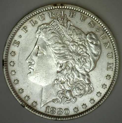 1880年 モルガン銀貨 BU USタイプ コイン 未流通 フィラデルフィア鋳造 $1