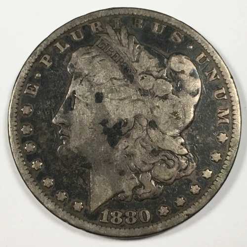1880年 モルガン 90% 銀貨 - 非常に良い (VG) KM#110 - 5520-PC