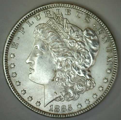 1885年 モルガン銀貨 1ドル 米国型コイン フィラデルフィア造幣局 ほぼ未使用