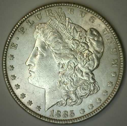 1885年 モルガン銀貨 AU $1 フィラデルフィア造幣局 ほぼ未使用