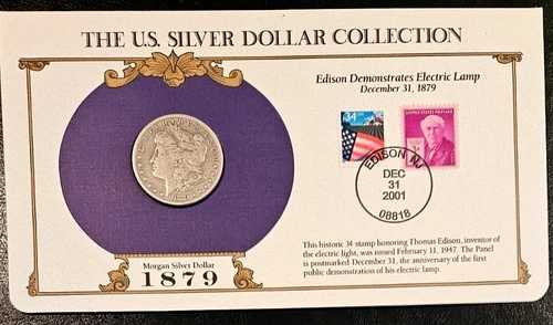 1879年 S モルガン銀貨米国郵便記念切手セット、希少な3/34セント切手