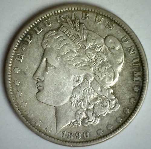 1890年 モルガン銀貨 1ドル 米国型コイン 非常に良好な流通品 フィラデルフィア