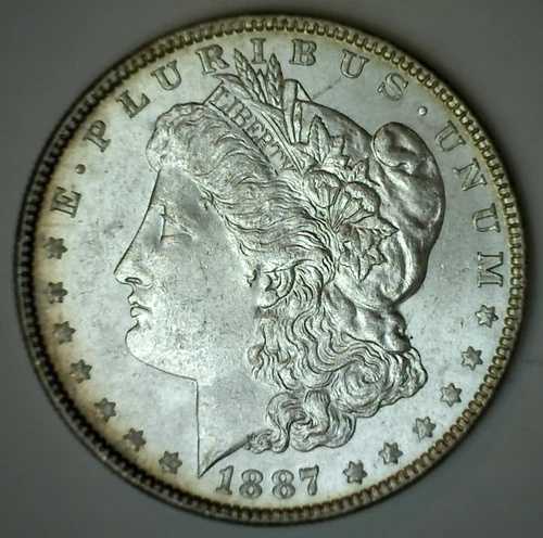1887年 モルガン銀貨 BU USタイプコイン フィラデルフィア鋳造 未流通 $1