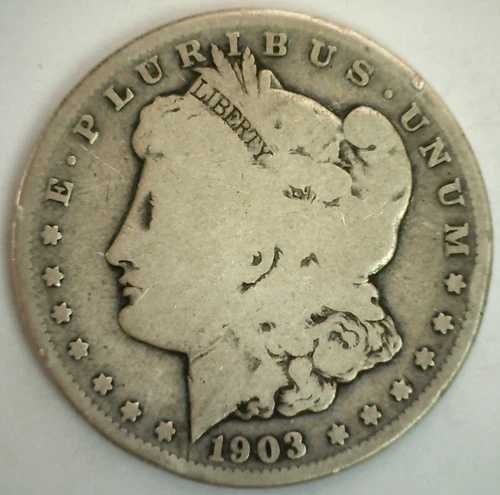 1903年 S モーガン シルバードル 1ドル USタイプコイン 良好流通 サンフランシスコ鋳造 40,755円