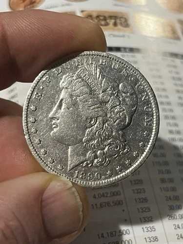 1890-O モルガン銀貨 非常に良い状態