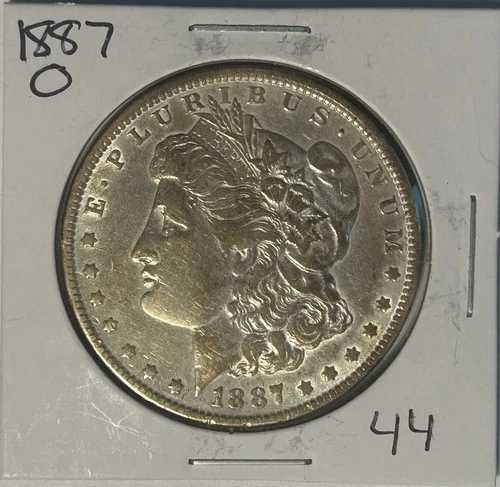 1887-O モルガン銀貨 1ドル硬貨（クリーニング済み）