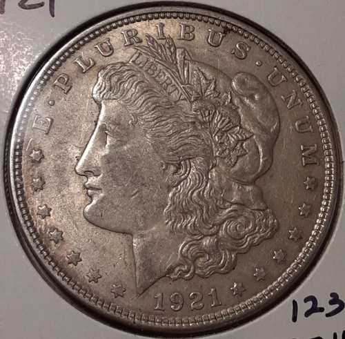 1921年 1ドル モルガン銀貨 米国貨幣 90% 銀 フィラデルフィア造幣局 (#123-2934)