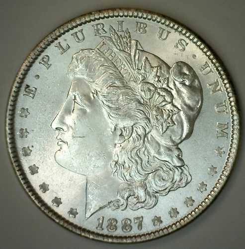 1887年 モルガン BU シルバードルコイン フィラデルフィア造幣局 未流通 US $1