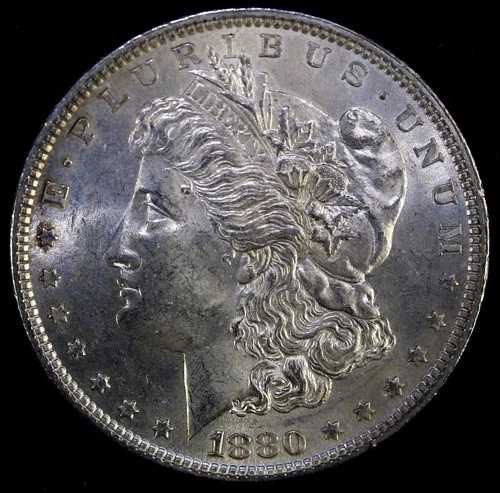 1880年 1ドル モルガン銀貨 BU 未流通 #M10