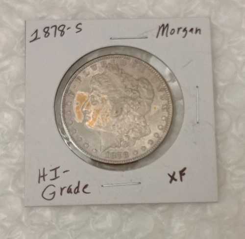 アメリカ 1ドル、モルガン銀貨。1878-S。XF