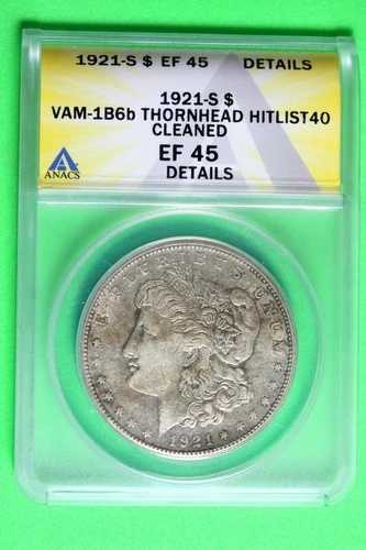 1921 S ANACS EF45 詳細 モルガン銀貨 #B35599