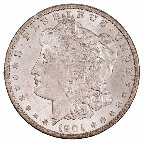 1901O モルガン銀貨 1ドル 未加工