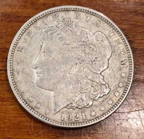 1921年 モルガン・ダラー銀貨 平均流通量90% 銀貨 美しいコイン