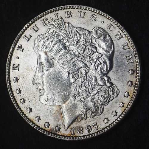 1897-P「ハイグレード、VAM-6A ピットリバース」モルガン銀貨 - COINGIANTS -