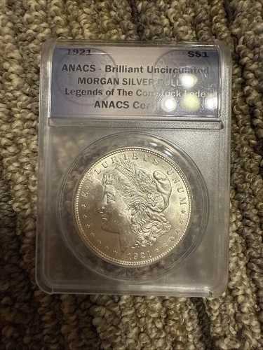 1921年ブリリアントアンサーキュレートモルガン銀貨ANACS認定 38,610円