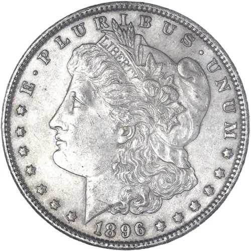 1896年 (P) モルガン銀貨 約未使用 AU 写真参照 B612