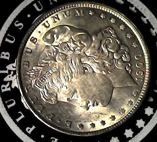 1900年 P モーガン銀貨 1ドル硬貨 Bu/MS ツーオリーブ 裏面 #6