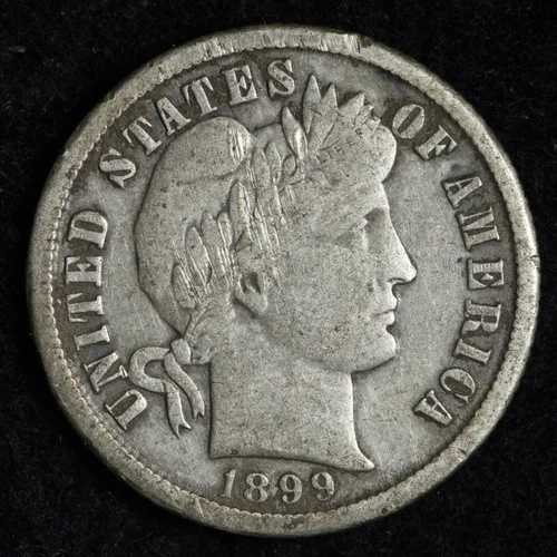 1899-O バーバー シルバー ダイム XF E156 WHZ