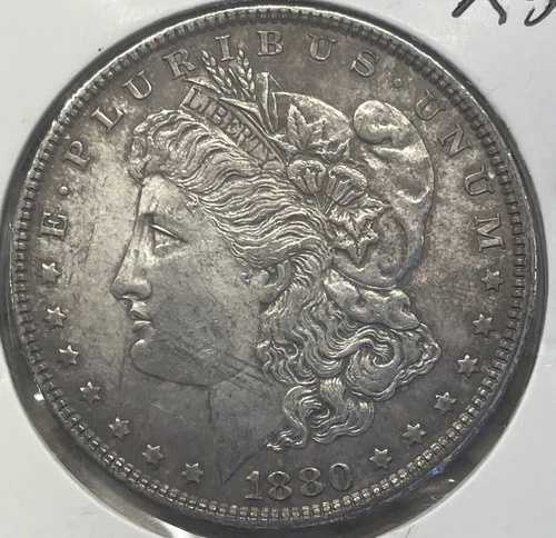 1880年 モルガン銀貨 米国鋳造ドル 未鑑定流通コイン