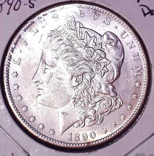 1890-S モーガン銀貨 未流通 $1 #042
