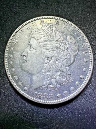 1883年製モルガン銀貨（未使用）、フィラデルフィア造幣局、銀90%