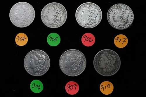 1896年ニューオーリンズ製、美しい自由の女神像、米国モルガン銀貨1枚 C910